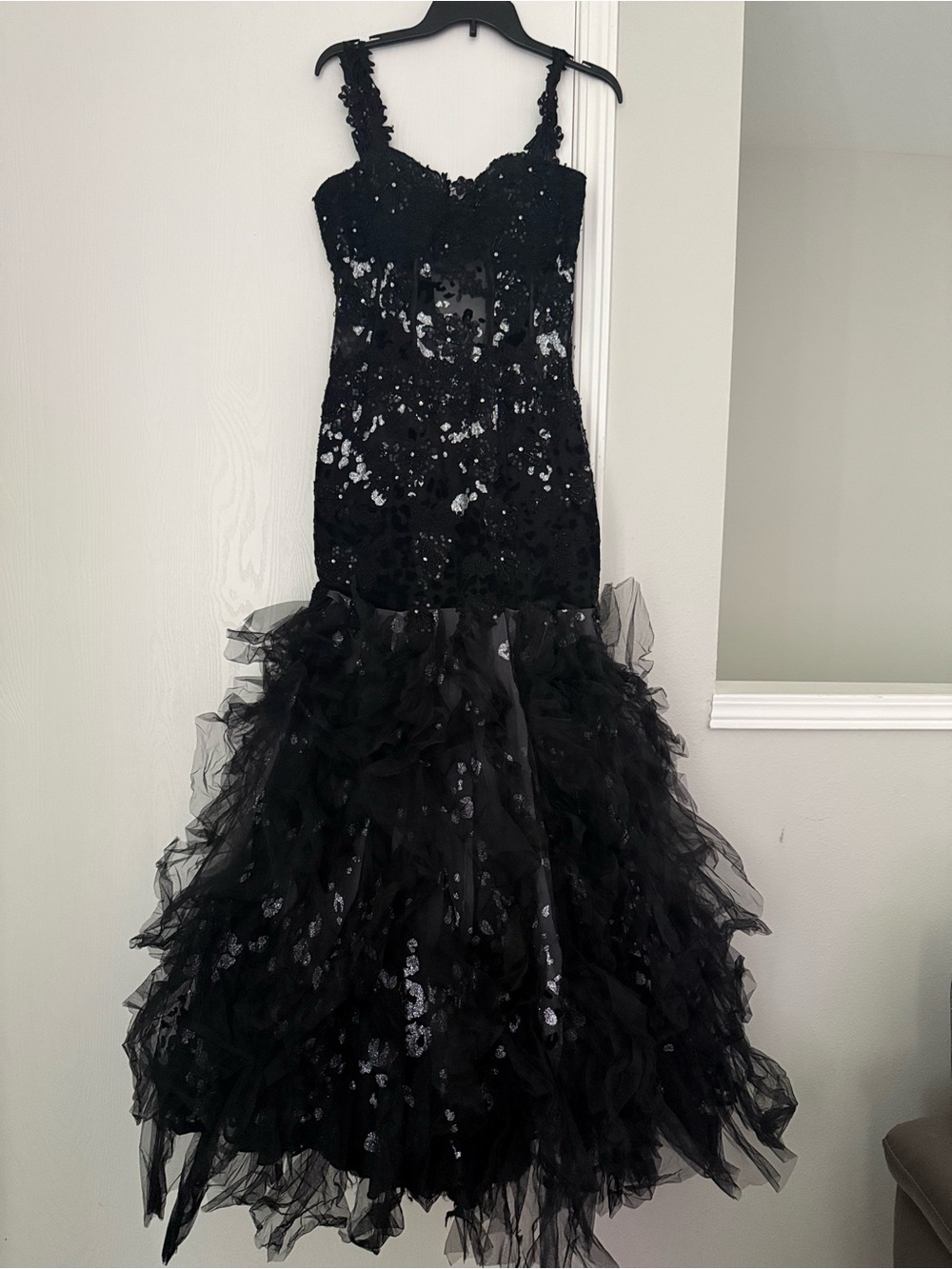 Jovani Black Strapless Sequin Corset Gown - Picture 2 of 4